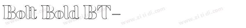 Bolt Bold BT字体转换